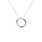 Sterling Silver Live-Love-Laugh Circle Pendant