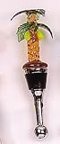 Palm Tree Art Glass Wine Bottle Stopper