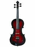 Barcus-Berry Full Size 4/4 European Made Acoustic Electric Violin Outfit - Red Berry Burst Color