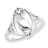 Genuine IceCarats Designer Jewelry Gift Sterling Silver Religious Ring Size 700