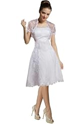 High-Low-Hem Tea Length Applique Belted Lace Beaded Organza Evening Dress 