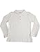 French Toast Little Girls' Long Sleeve Interlock Polo, White 33635-6