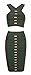 Whoinshop Women's Clubwear Outfit Slim Fit 2 Pieces Set Bandage Dress