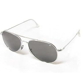 American Optical AO Flight Gear General Aviator Sunglasses 58 mm Silver Wire Spatula True Color 30588