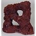 Lava Rock With 3 Holes Large Red Aquarium Ornament - Large