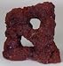 Lava Rock With 3 Holes Large Red Aquarium Ornament - Large