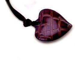 Chocolate Heart Pendant in Plum