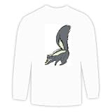 Long Sleeve T-shirt with bug, skunk, eating, insect, mammal, animal