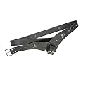 Black Leather Skull and Crossbones Pirate Costume Belt w/ Sword Frog