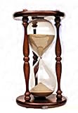 12 Hourglass 60 Minute Sand Timer in Cherry Wood Finish