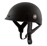 Harley-Davidson® Men's Motorcycle Skull Half Helmet. Helmet bag included. Matte Black. 98258-08VM (Medium)