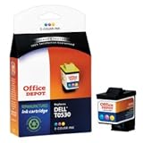 Office Depot Brand Model DELL T0530 (530) Remanufactured Tricolor Ink Cartridge (Compatible With Dell A920)