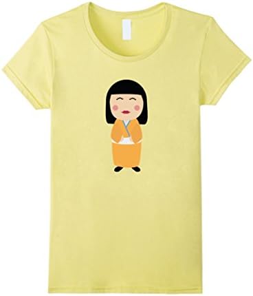 Women's kokeshi doll - japanese and kimono Shirt XL Lemon