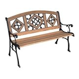 IMAGE OF DC America SL5790COBR-MP Florence Wood Inlay Park Bench