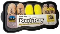 Plastic Boot Tray, 29-1/2"" x 15"", Durable Plastic with Raised Edge, Holds Three Pair of Boots tool &amp; industrial