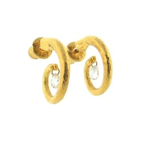 Spiral with Diamond Earring by Gurhan