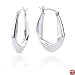 Sterling Silver Polished Graduated Bent Over Hoops