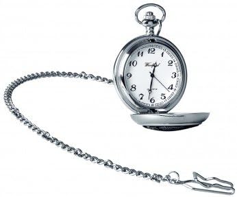 Woodford Full Hunter Chrome Fisherman Pocket Watch