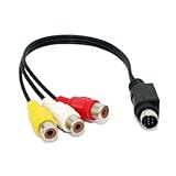 7-Pin Mini-DIN S-Video Male to 3 RCA Female Cable