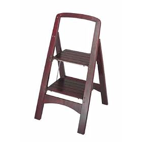 Click here to buy Cosco Rockford Two-Step Wood Step Stool, Mahogany #11-254MGY1 by Cosco.
