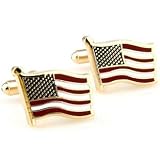 American Flag Cufflinks Flag of USA Cuff Links Gift Boxed(wedding cufflinks,jewelry for men,gift for groom)