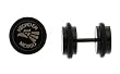 Anodize Black Stainless Steel Fake Plug - Hecho en Mexico (Made in Mexico) Logo - 16g Ear Wire - 8mm Fake Part - Sold as a Pair