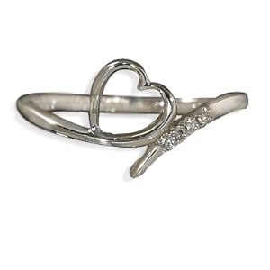 【クリックで詳細表示】umu-diamond ハートモチーフ 0.02ct ダイヤモンドリング K18 イエローゴールド(サイズ13号) 【ピンキーリング対応】