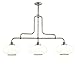 Canton 3-Light Island Pendant - Old Nickel Finish with Opal Glossy Glass Shade