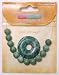Spotted Jade Pedant w/ 8mm Beads - Green - 13 pcs.
