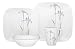 Corelle Square Round 16-Piece Dinnerware Set, Shadow Iris