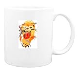 Mug with saber-tooth, cat, tiger, mammal, animal, feline