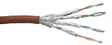 InLine Patchkabel, Cat.6, S-STP/PIMF, AWG27, PVC, 100m, braun