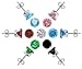 TDEZ2030SET-A Nickel Fre 4mm Round 7 Color Cubic title=
