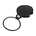 uxcell Portable 50mm Diameter 5X Round Magnifying Glass w Black Cover