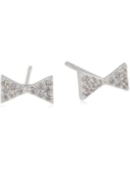 Betsey Johnson "Precious Luxuries" Pave Bow Stud Earrings