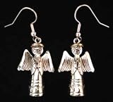 Sterling Silver and Gold Praying Angel Earrings, #1234