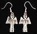 Sterling Silver and Gold Praying Angel Earrings, #1234