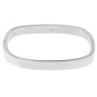 Sterling Silver 7-mm Squared Bangle Bracelet