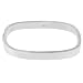 Sterling Silver 7-mm Squared Bangle Bracelet