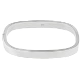 Sterling Silver 7-mm Squared Bangle Bracelet