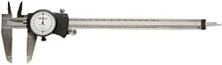 Mitutoyo 505-719, Dial Caliper, 0 - 8" X .001", .200" per Rev., White Face