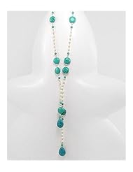Japanese silk cord Turquoise Necklace
