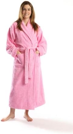 Turkishtowels Terry Bathrobe, 100% Combed Pure Turkish Cotton Terry Robe