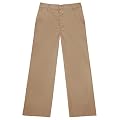 Girls' Flat Front Trouser Pant-Khaki, 8