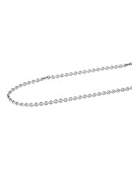 Ladies Real Solid 18K White Gold Italy Cable Link Chain Necklace 16" 4.8 Grams