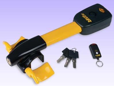 Portable Car Steering Lock with Alarm and Remote