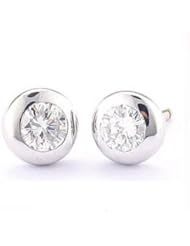 VS 0.50Ct Round Diamond Solitaire Stud Earrings 18k Gold Ball