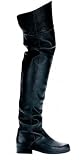 125-TYLER, 1 Heel Pig Leather Men's Medieval Renaissance Thigh High Boots (Mens Sizes) by Ellie Shoes