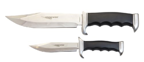 HUMVEE HMV-BC-02-BK Campco Bowie Knife Combo Set with Mirror Polished Stainless Steel Blades and Black Pakawood Handles HUMVEE HMV-BC-02-BK Campco Bowie Knife Combo Set with Mirror Polished Stainless Steel Blades and Black Pakawood Handles