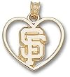 San Francisco Giants "Sf" Heart Charm/Pendant